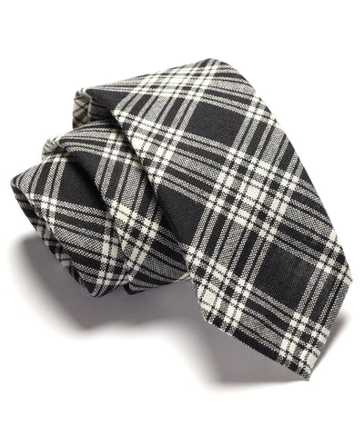 Black Plaid Tie