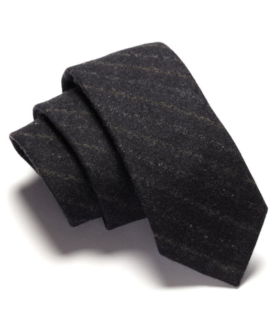 Charcoal Wool Pointed Tie