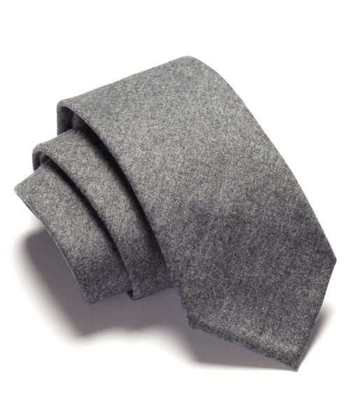 Grey Wool Pointed Tie