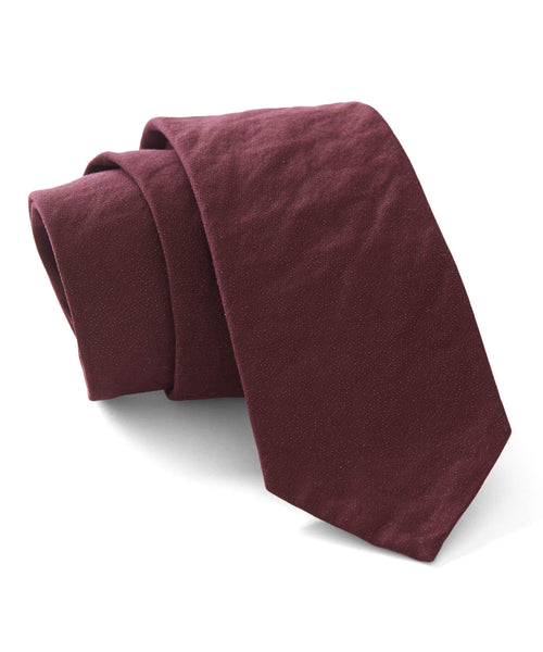 Maroon Cotton Metal Tie