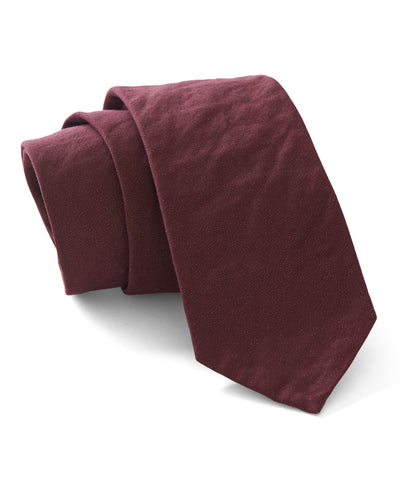 Maroon Cotton Metal Tie