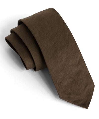 Olive Cotton Metal Tie