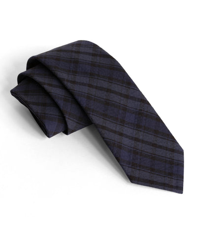 Navy Plaid Tie