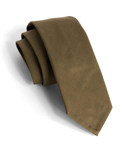Olive Panama Cloth Tie