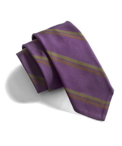 Purple Stripe Pointed Tie