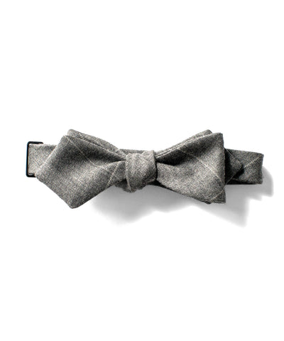Light Grey Windowpane Bow Tie