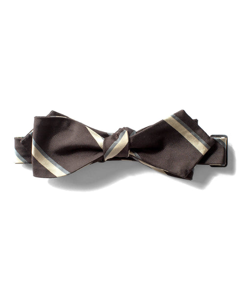 Brown Stripe Bow Tie