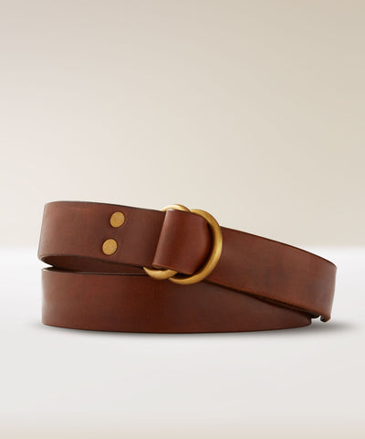 Brown Brass Ring Belt