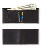 Black Leather Bi-Fold Wallet