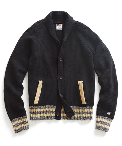 Black Baseball Jacket Sweater