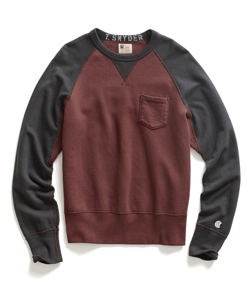 Crimson Contrast Pocket Sweatshirt
