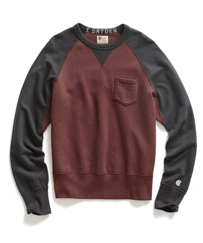 Crimson Contrast Pocket Sweatshirt