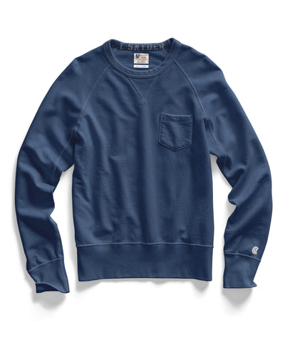 Washed Royal Pocket Sweatshirt