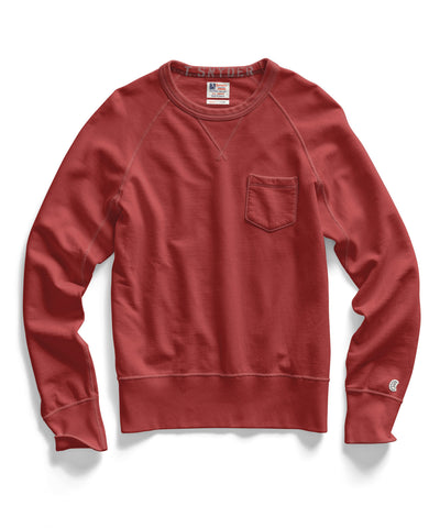Faded Red Pocket Sweatshirt