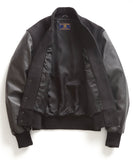Black Leather Letterman Jacket