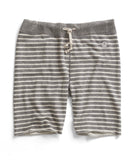 Grey Heather Stripe Sweatshort