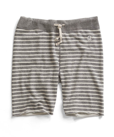 Grey Heather Stripe Sweatshort
