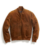 Brown Suede Letterman Jacket