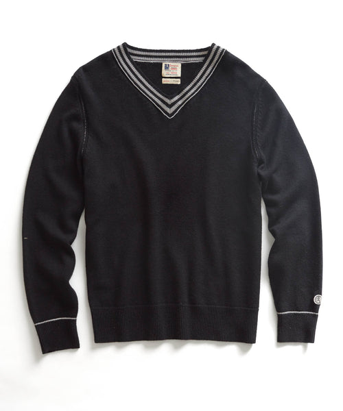 Black Letterman Sweater