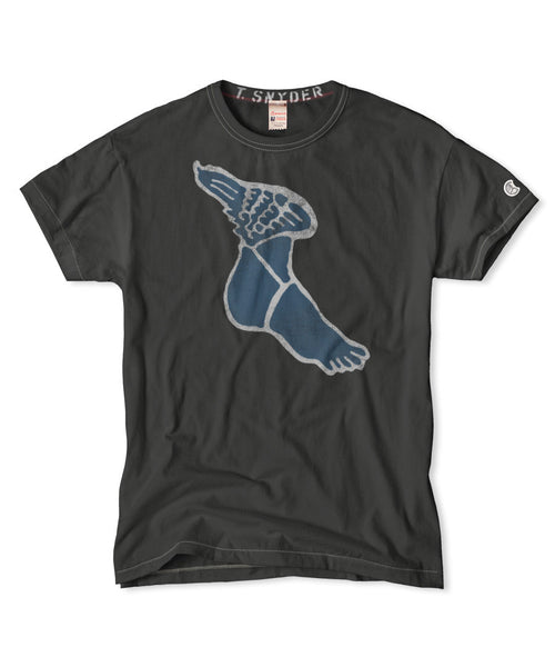 Faded Black Winged Foot T-Shirt