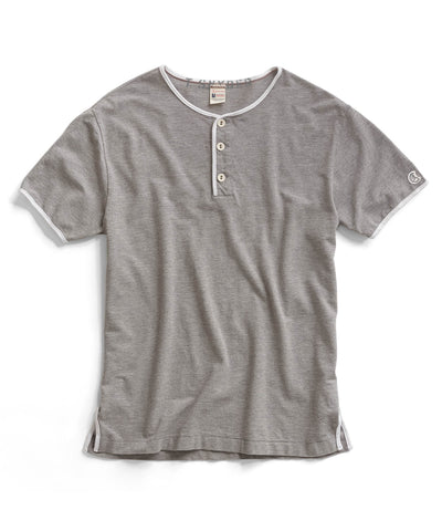 Grey Heather Short Sleeve Henley