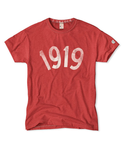 Faded Red 1919 Graphic Crew T-Shirt