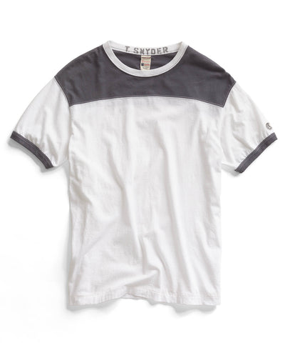 White Football Crew T-Shirt