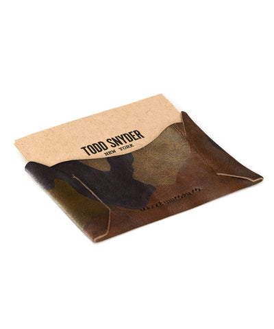 Camo Leather Card Wallet
