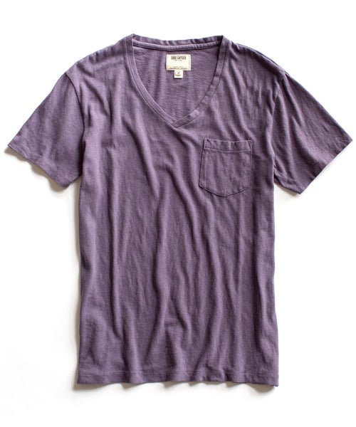 Blueberry Pocket V-Neck T-Shirt