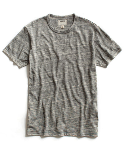 Grey Striped Crew T-Shirt