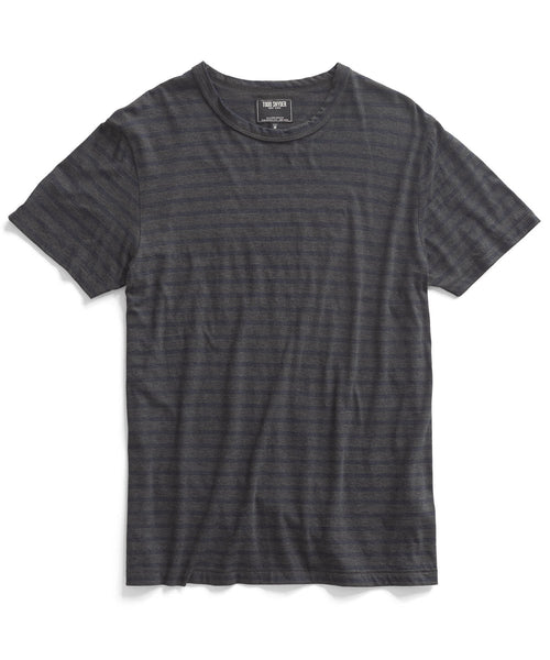 Charcoal Stripe Crew T-Shirt