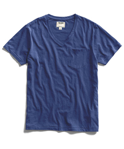 Washed Royal Pocket V-Neck T-Shirt