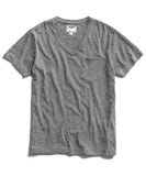 Dark Grey Pocket V-Neck T-Shirt