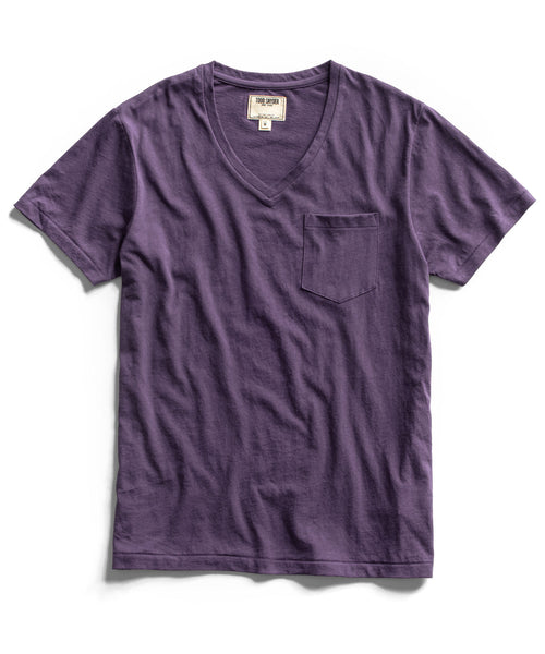 Plum Pocket V-Neck T-Shirt