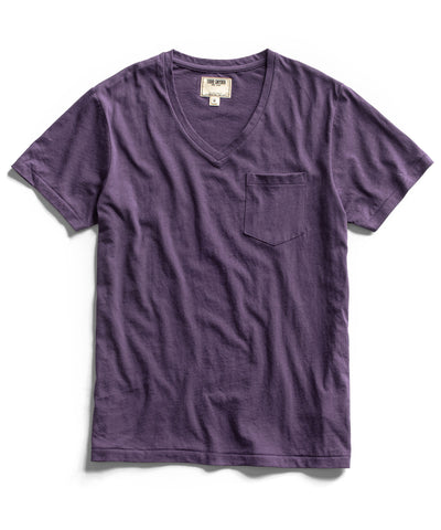 Plum Pocket V-Neck T-Shirt