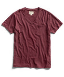 Maroon Pocket V-Neck T-Shirt