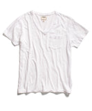 White Pocket V-Neck T-Shirt