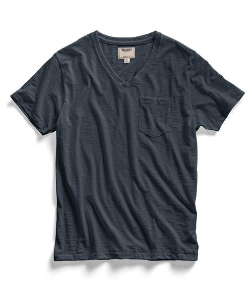 Navy Pocket V-Neck T-Shirt