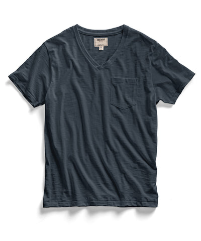 Navy Pocket V-Neck T-Shirt