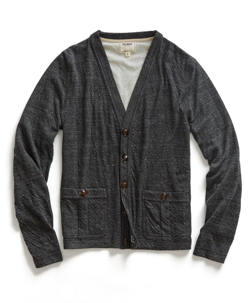 Charcoal Double Faced Cardigan