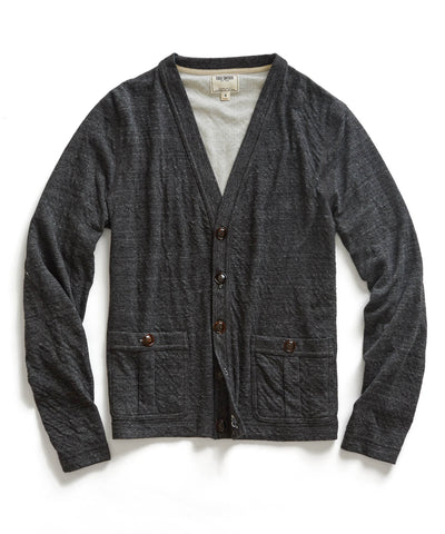 Charcoal Double Faced Cardigan