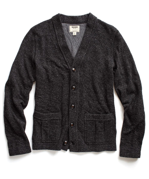 Black Heather Double Faced Cardigan