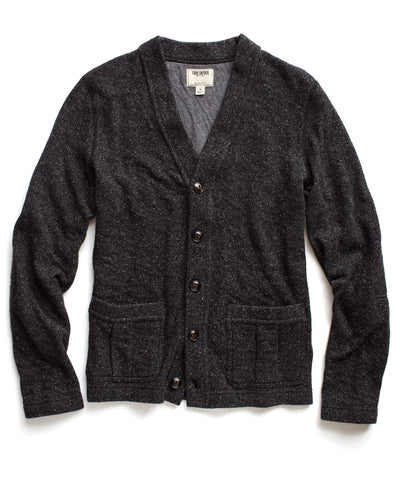 Black Heather Double Faced Cardigan
