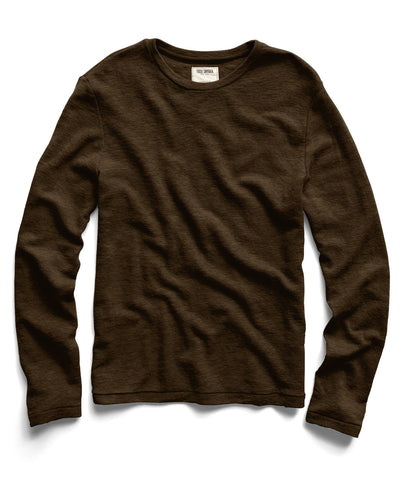Brown Wool Long Sleeve Shirt