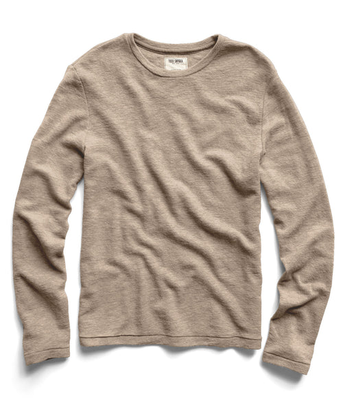 Beige Wool Long Sleeve Shirt