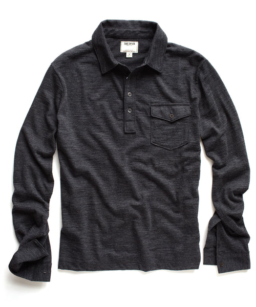 Grey Long Sleeve Polo