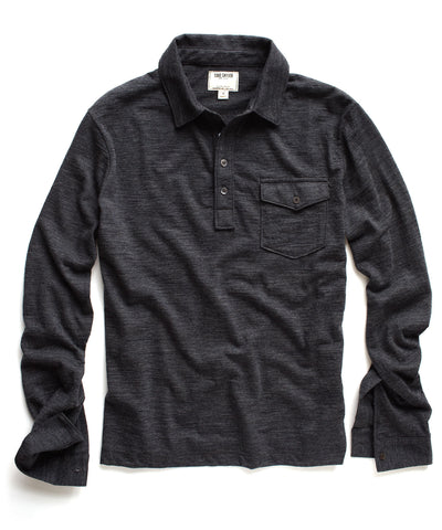 Grey Long Sleeve Polo