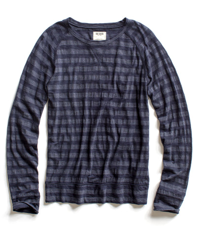 Navy Long Sleeve Stripe Jersey Crew