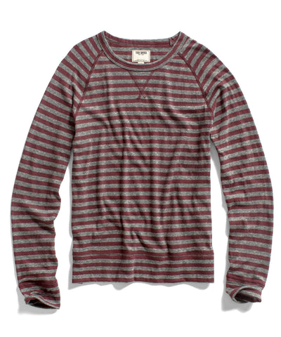 Plum Recycled Striped Sweatshirt