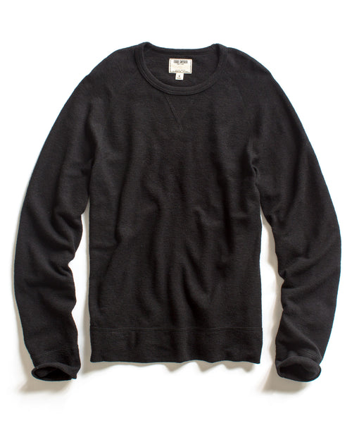 Black Wool Rib Sweatshirt